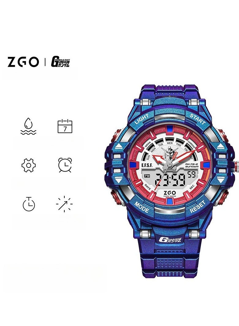 ZGO ساعة إلكترونية رياضية متعددة الوظائف هدية طلابية مقاومة للماء مع علامة تجارية مشتركة - Image 1