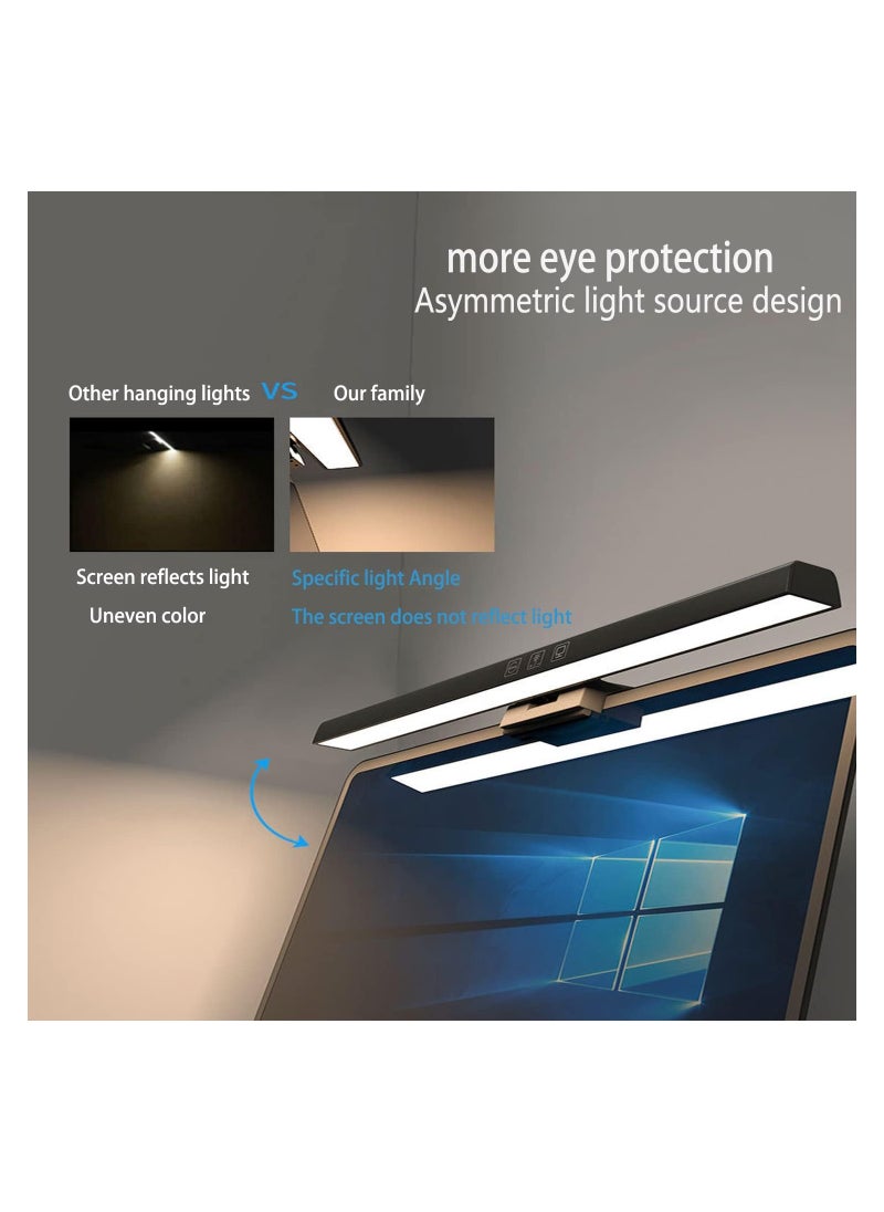 Rightsure - Computer Monitor Light,No Glare Monitor Light Bar with Eye Caring,Touch Control USB Powered E-Reading LED Task Lamp Screen Light Bar with No Glare,Stepless-Dimming LED Lamp for Desk Office Home Game - Image 1