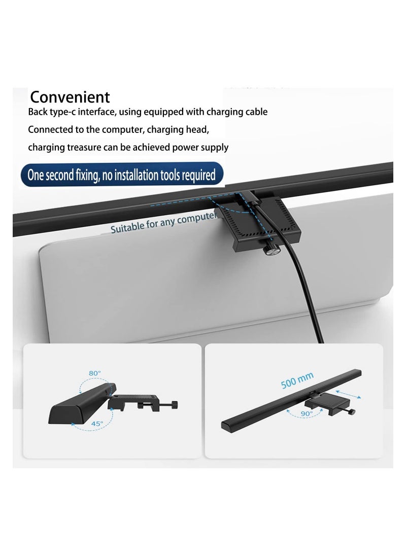 Rightsure - Computer Monitor Light,No Glare Monitor Light Bar with Eye Caring,Touch Control USB Powered E-Reading LED Task Lamp Screen Light Bar with No Glare,Stepless-Dimming LED Lamp for Desk Office Home Game - Image 1