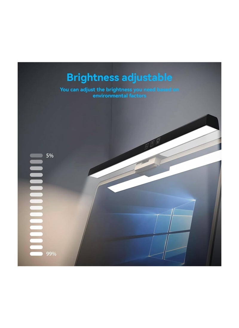 Rightsure - Computer Monitor Light,No Glare Monitor Light Bar with Eye Caring,Touch Control USB Powered E-Reading LED Task Lamp Screen Light Bar with No Glare,Stepless-Dimming LED Lamp for Desk Office Home Game - Image 1