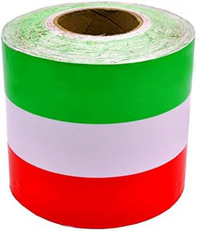 fangfei شريط لاصق بألوان العلم الإيطالي والفرنسي والألماني مقاس 4.6 إنش، يُستخدم لتزيين السيارة من الخارج، ويناسب غطاء المحرك والمصدات الأمامية والخلفية والأجنحة الجانبية - Image 1