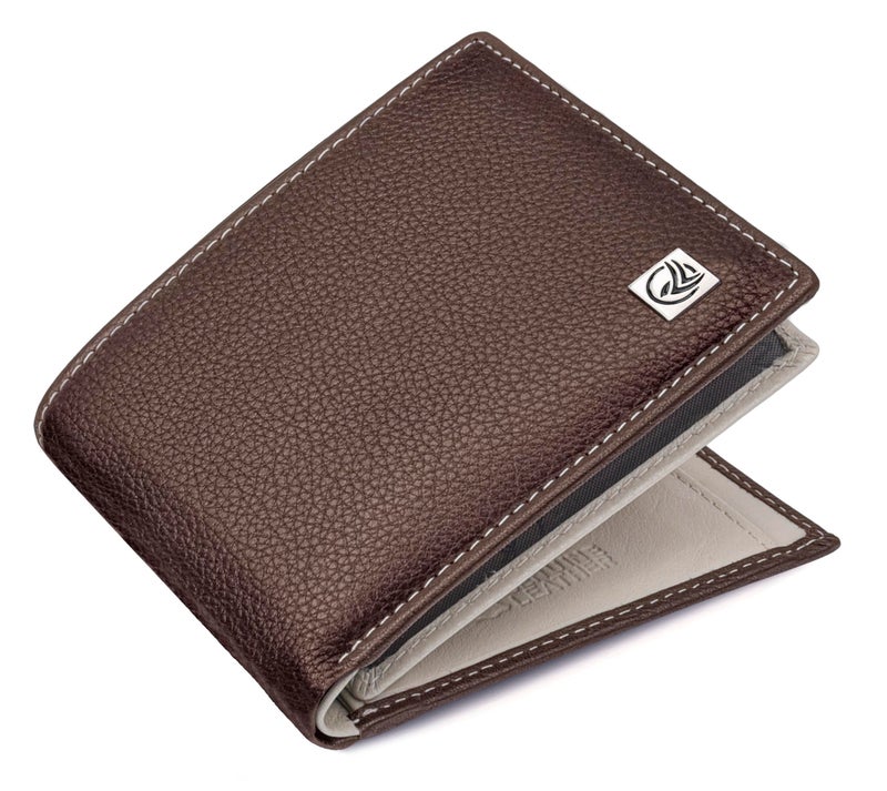 ANTONIO VALERIA Noah Brown/Sand Leather Wallet for Men - Image 2
