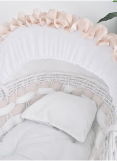 FUN MOMENT Bamboo Moses Basket with Wooden Rocking Base  - Image 3
