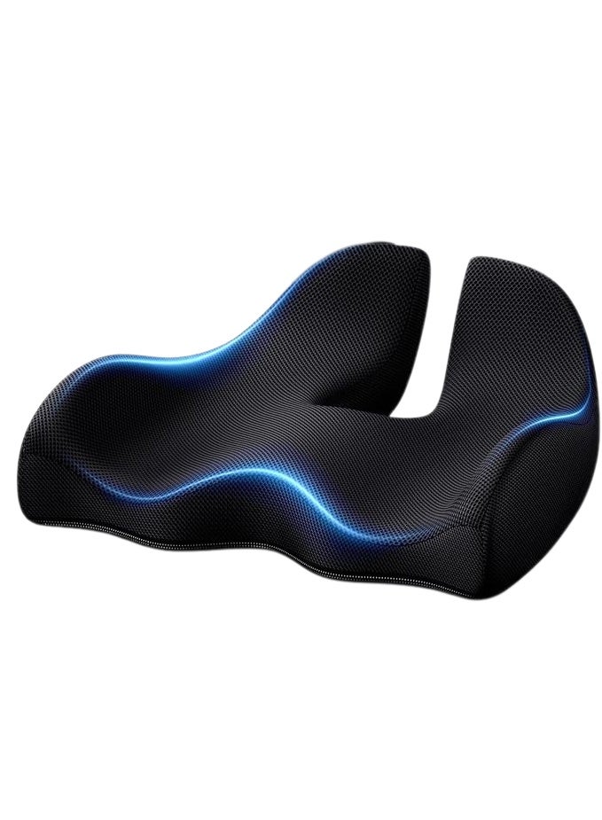 Extra Large Memory Foam Seat Cushion - Ergonomic Pad with Original High-Quality Materials for Office, Gaming, and Car Seats - Image 1