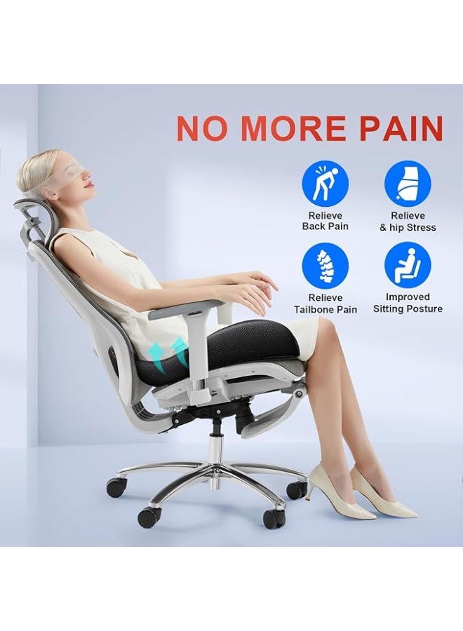 Extra Large Memory Foam Seat Cushion - Ergonomic Pad with Original High-Quality Materials for Office, Gaming, and Car Seats - Image 2