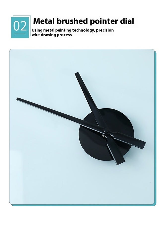 yongsheng Effect Sticker Digital Wall Clock Black， Frameless Wall Clock Kit Silent Non Ticking Modern Wall Clock for Living Room Bedroom Kitchen Office Decoration (Black, Small)  - Image 5
