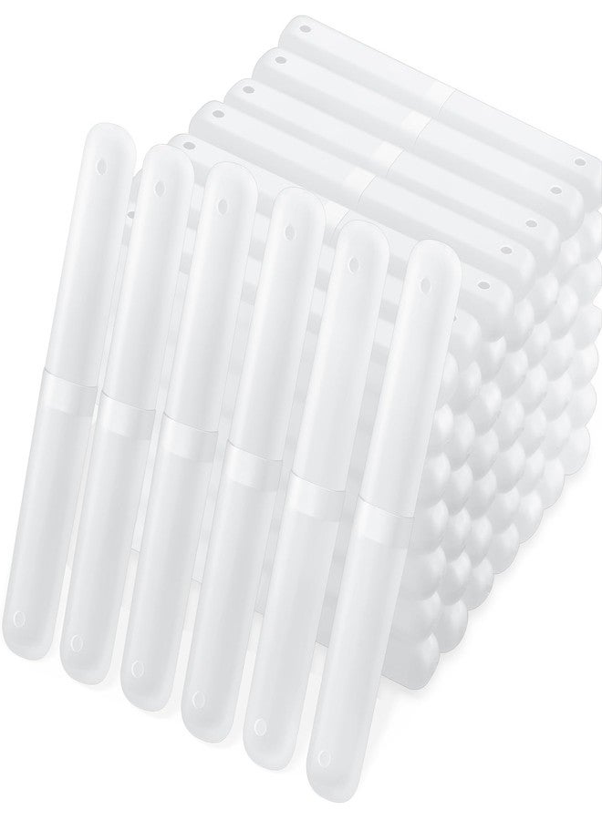 Cunhill 60 Pieces Plastic Toothbrush Holders Portable Travel Toothbrush Case Cover Protector Case Holders for Indoor Outdoor Travel Trip Home Camping School (Clear - Image 1