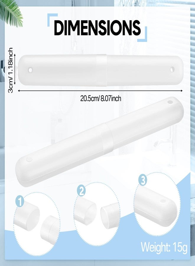 Cunhill 60 Pieces Plastic Toothbrush Holders Portable Travel Toothbrush Case Cover Protector Case Holders for Indoor Outdoor Travel Trip Home Camping School (Clear - Image 2