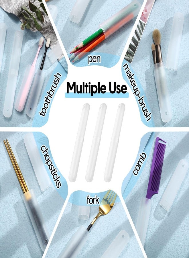 Cunhill 60 Pieces Plastic Toothbrush Holders Portable Travel Toothbrush Case Cover Protector Case Holders for Indoor Outdoor Travel Trip Home Camping School (Clear - Image 5