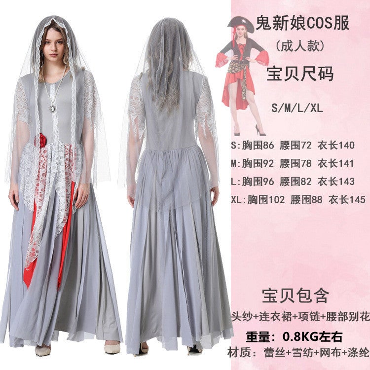 Halloween cosplay costume horror Ghost Bride Doctor Nurse vampire student masquerade clothing wholesale 1366 witch - Image 3