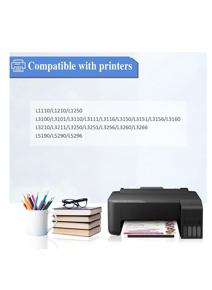 Terabyte 103 Ink Bottle Compatible with Epsn 103 Ink C13T00S64A for L1200 Series L1210 L1250 L3100 Series L3110 L3111 L3116 L3150 L3151 (4-Pack, Black Cyan Yellow Magenta)  - Image 2