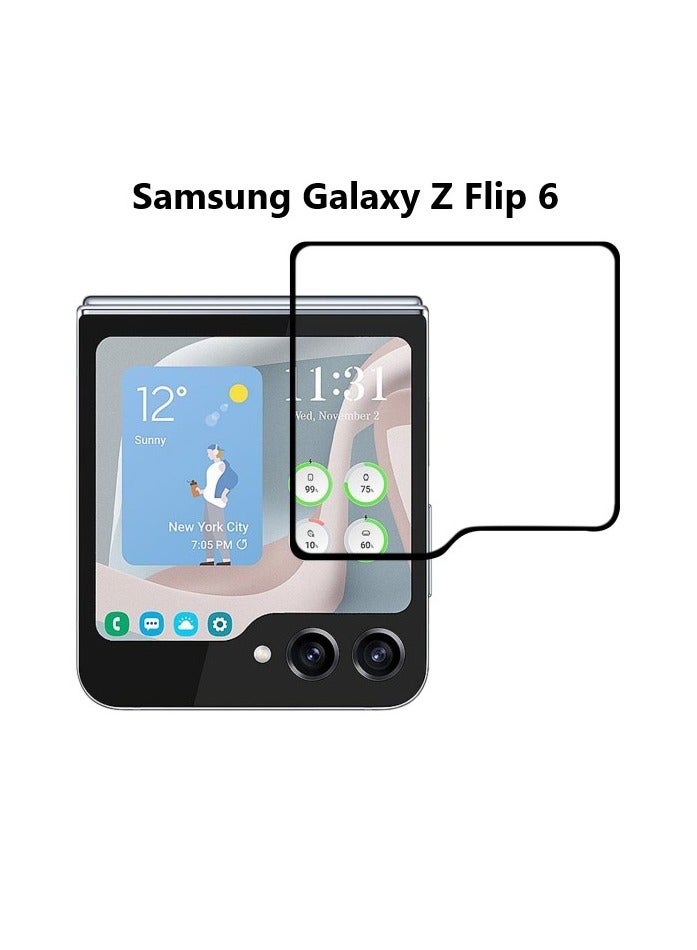 BGM 9H Tempered Glass Back Screen Protector for Samsung Galaxy Z Flip 6 External Small Screen Full Glue Protector Galaxy Z Flip 6 - Image 1