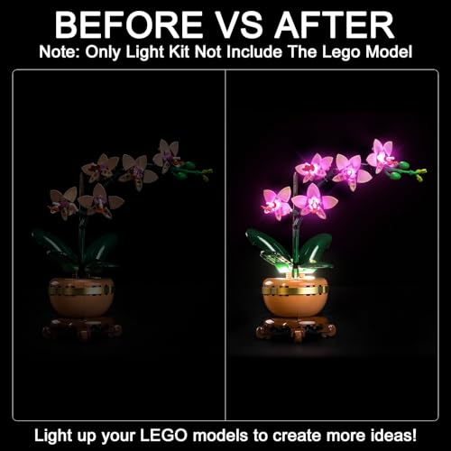 Hilighting Upgraded Led Light Kit Compatible with Lego Botanicals Mini Orchid Building Set Lights Decoration Compatible with Lego 10343 Model Not Included - Image 5