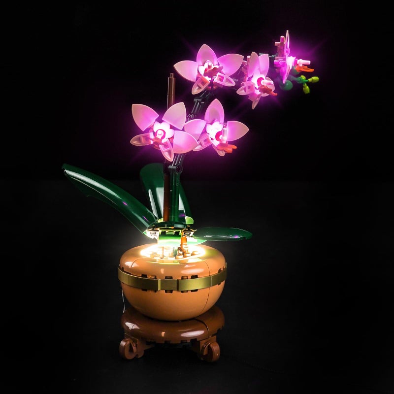 Hilighting Upgraded Led Light Kit Compatible with Lego Botanicals Mini Orchid Building Set Lights Decoration Compatible with Lego 10343 Model Not Included - Image 3