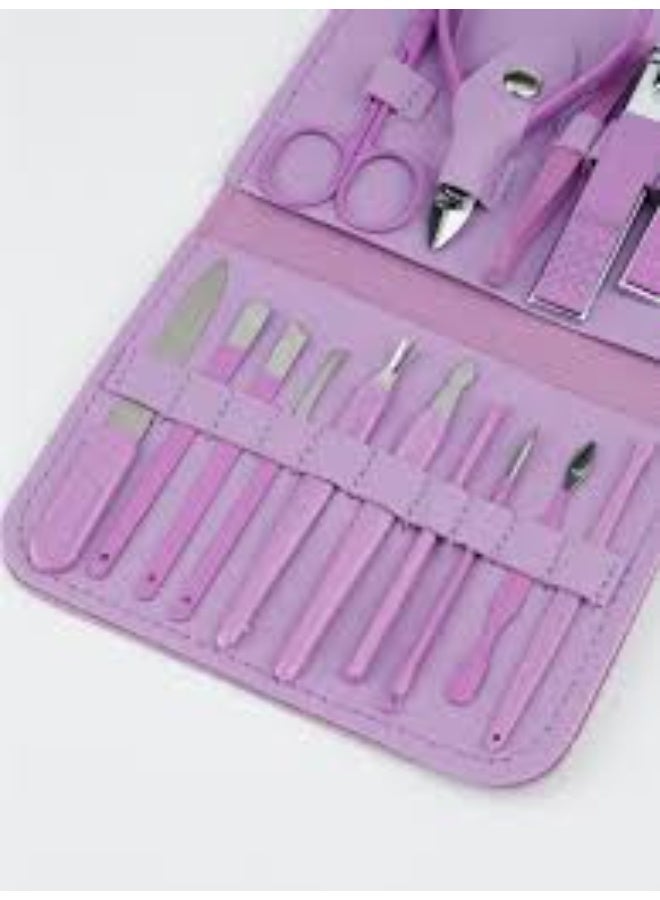 High Quality Nail Clipper Set Professional Portable Remover Cutter Nipper Clipper Kits Beauty Manicure Set Random Color 16PCS - Image 3