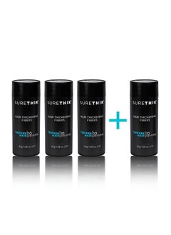 SureThik Hair Thickening Fiber, 30g Bottles - Package of 4 (Black)  - Image 1