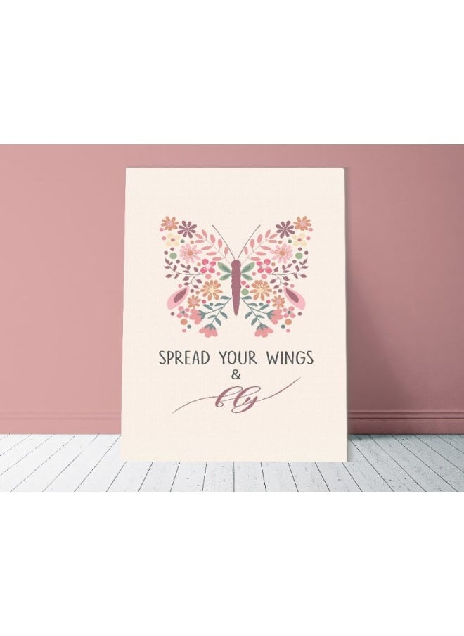 Canvas Wall Art, Abstract Framed Portrait of Spread Your Wings and Fly 120x80cm