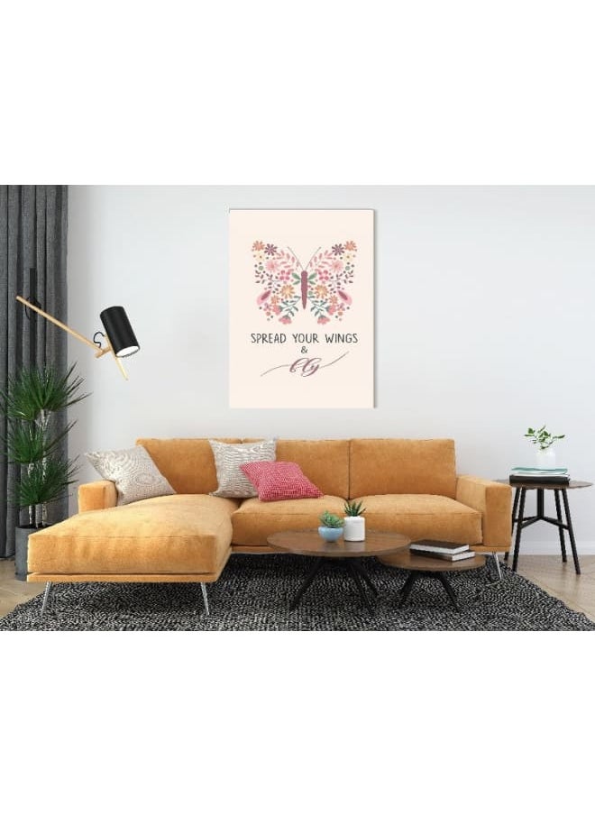 Canvas Wall Art, Abstract Framed Portrait of Spread Your Wings and Fly 120x80cm