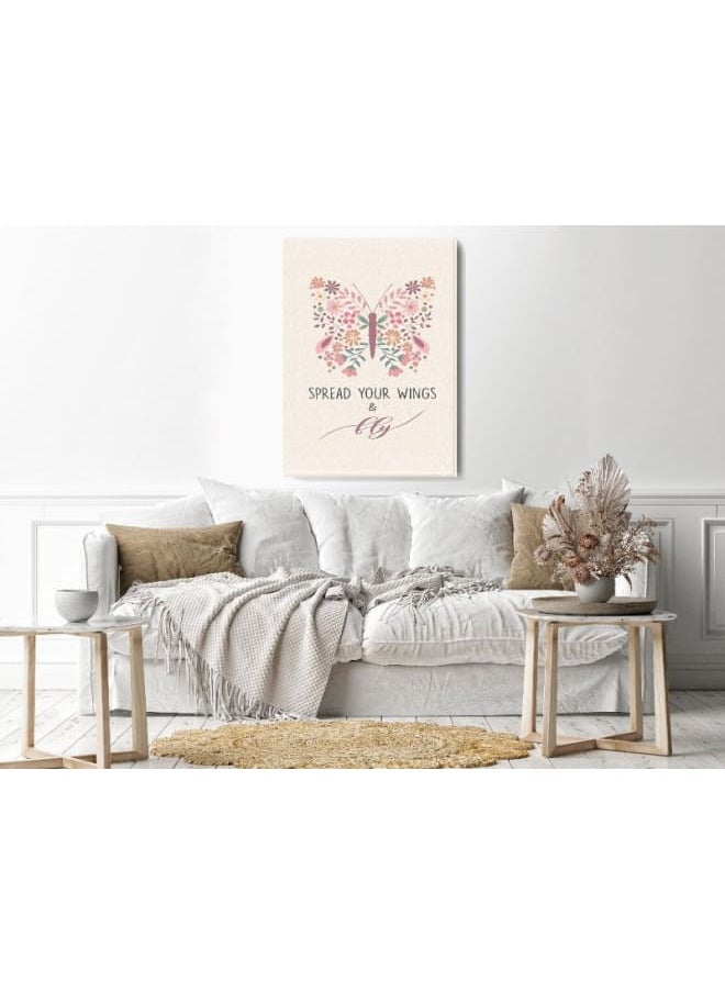 Canvas Wall Art, Abstract Framed Portrait of Spread Your Wings and Fly 120x80cm