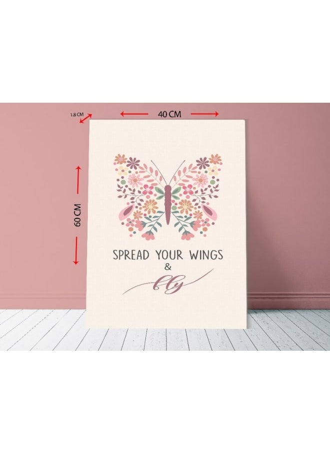 Canvas Wall Art, Abstract Framed Portrait of Spread Your Wings and Fly 120x80cm