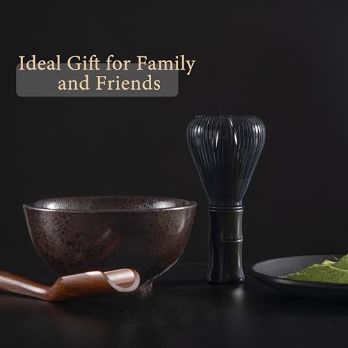 Sumsive Resin Matcha Whisk Traditional Japanese Chasen Matcha Tea Whisk Gifts for Tea Lovers Reusable Plastic Matcha Whisk for Authentic Tea Preparation (black) - Image 4
