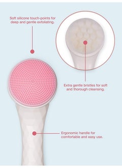 Vinayakart Vinayakart 2-in-1 Double Sided Silicone Facial Brush with Soft Bristles for Cleansing and Exfoliating Scrubber Brush  - Image 4