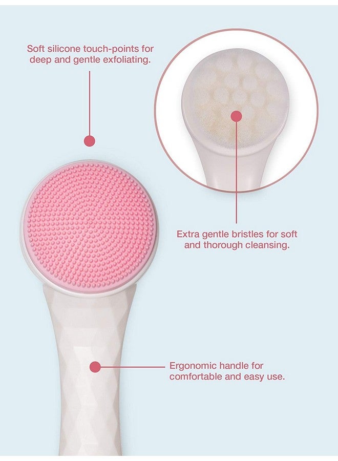 Vinayakart 2-in-1 Double Sided Silicone Facial Brush with Soft Bristles for Cleansing and Exfoliating Scrubber Brush - Image 4