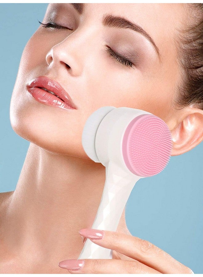 Vinayakart 2-in-1 Double Sided Silicone Facial Brush with Soft Bristles for Cleansing and Exfoliating Scrubber Brush - Image 3