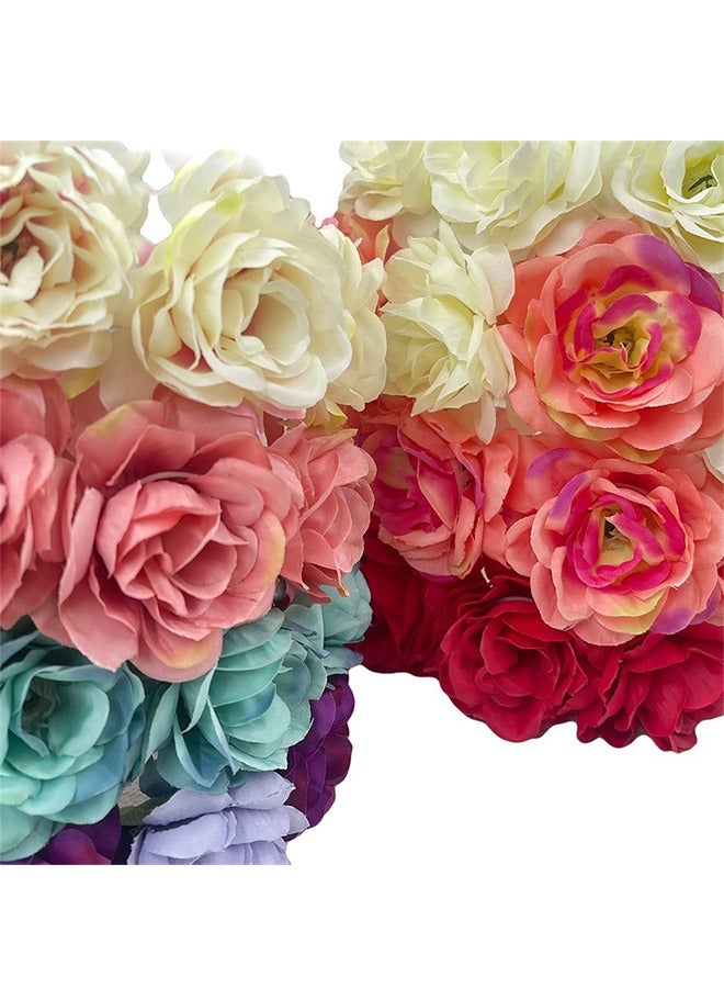 2 Pcs Rose Flower Crown Rose Crown Wreath Flower Garland Headband Wedding Hair Wreath Floral Headpiece, Hairband for Women and Teen Girls (White+Pink) - Image 5