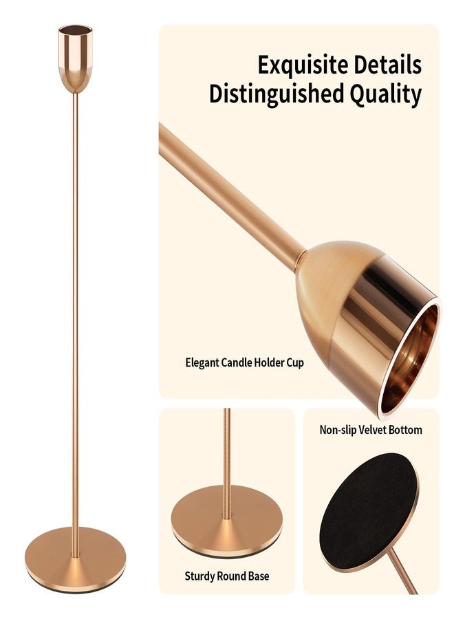 ChefBee Gold Candle Candlestick Holder - 3PCS Taper Candle Holders for Table Centerpiece Wedding Festive Decor, Tall Candle Sticks Holder Decor for Pillar Candles, Fit 3/4" Thick Tapered or Led Candle - Image 3