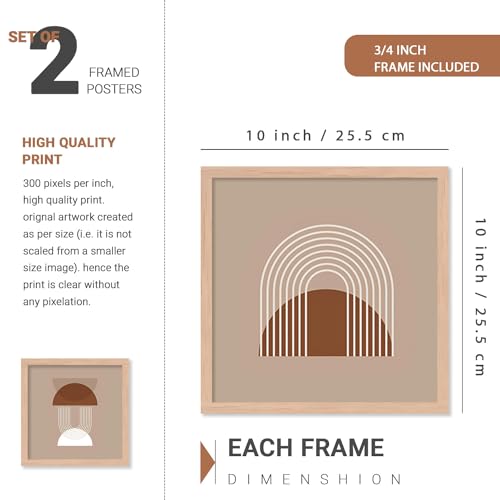 walllane - Minimal Art Framed Painting/Poster For Living Room, Bedroom, Office/Frames For Wall Decor (10 Inch x 13 Inch) Set Of 4 Cate- 025 - Image 4