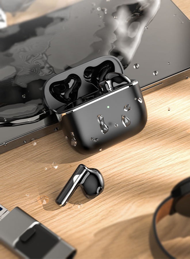 An Wireless Bluetooth Headphones, Wireless Semi-in-Ear Type, Intelligent Active Noise Cancellation, Water Resistance, USB-C Charging Case, Compatible with Android and iPhone Smartphones - Black  - Image 2