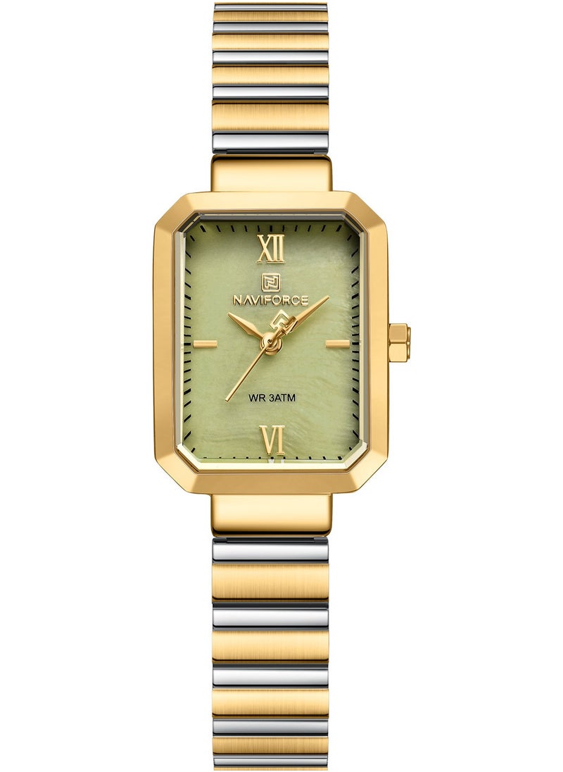 NAVIFORCE Stainless Steel Dual Tone Analog Wrist Watch For Women NF5050 G/GN/G  - Image 1