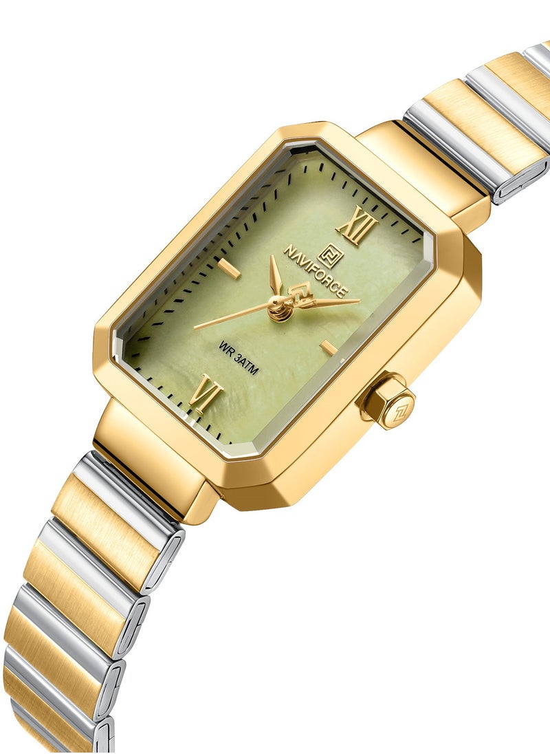 NAVIFORCE Stainless Steel Dual Tone Analog Wrist Watch For Women NF5050 G/GN/G  - Image 2