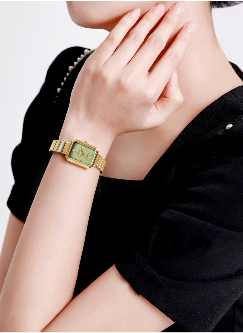 NAVIFORCE Stainless Steel Dual Tone Analog Wrist Watch For Women NF5050 G/GN/G  - Image 5