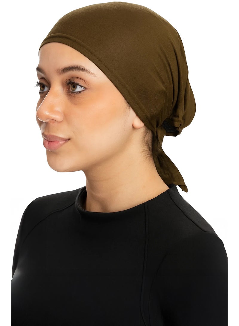 AEENAA 12 Pieces Under Scarf Head Wraps for Women Tie-Back Turban Caps Soft Breathable Undercaps for Hijab Bonnet Head Cover- Mixed Colors May Vary - Image 5