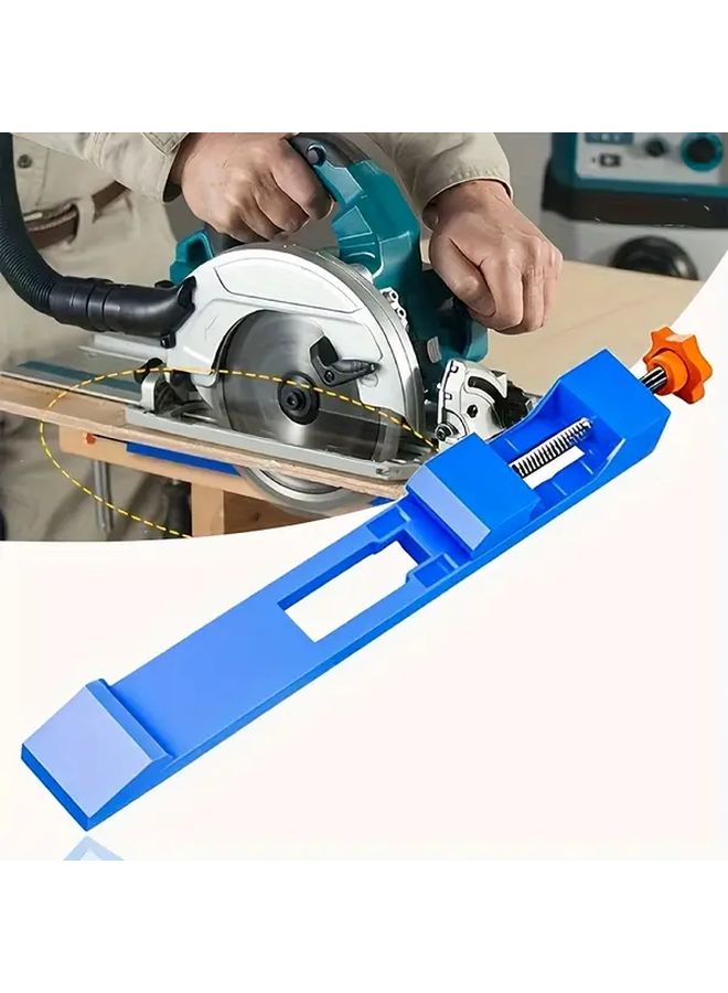 Blue Adjustable Router Jig Precision Woodworking Guide For Circular Saw Cutter - Image 1