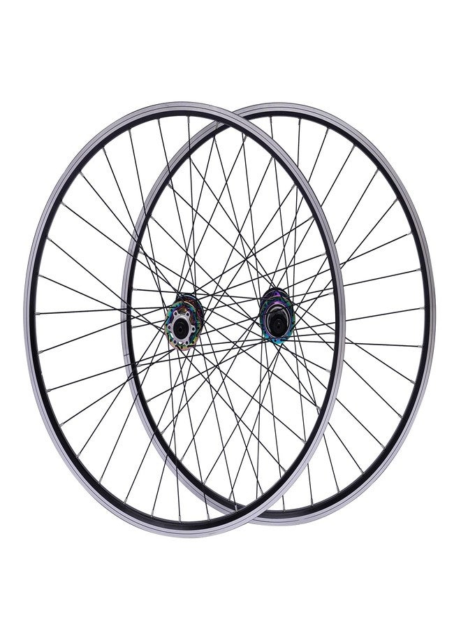 TBVECHI Mountain Bike Wheelset 29 Inch, Quick Release Front Rear Wheels Bike Wheels, High Strength Aluminum Alloy Rim Disc Brake Wheelset, Fit 7-12 Speed Cassette, Colorful Hub - Image 2