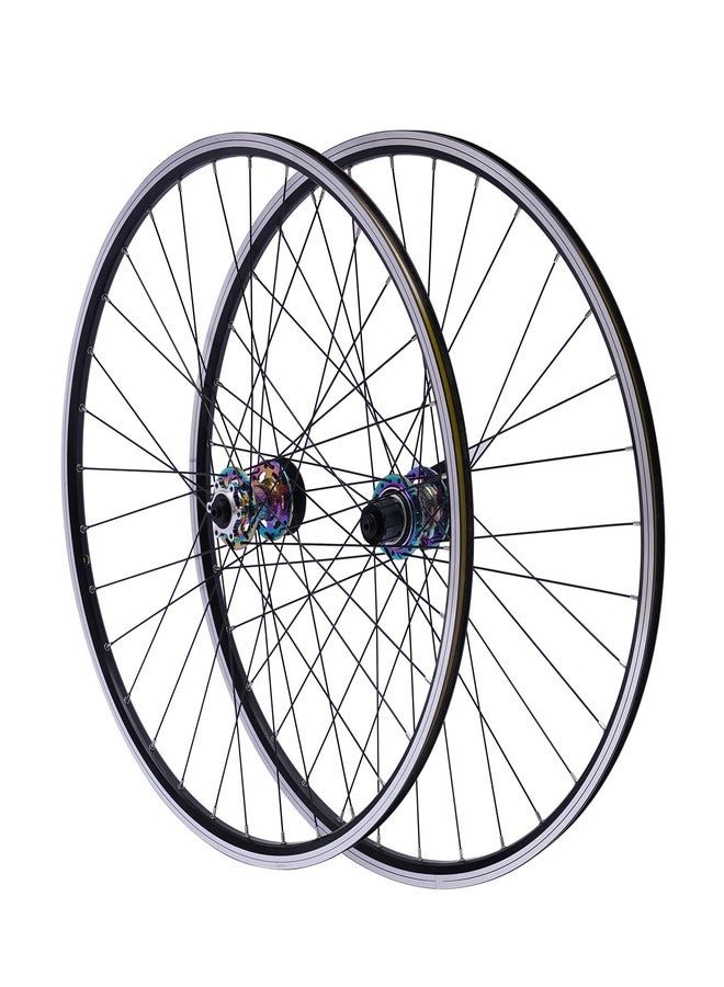 TBVECHI Mountain Bike Wheelset 29 Inch, Quick Release Front Rear Wheels Bike Wheels, High Strength Aluminum Alloy Rim Disc Brake Wheelset, Fit 7-12 Speed Cassette, Colorful Hub - Image 1
