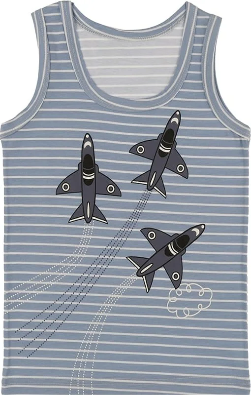 Donella 5-pack Color Aircraft Printed Boy Undershirt - 771147SU