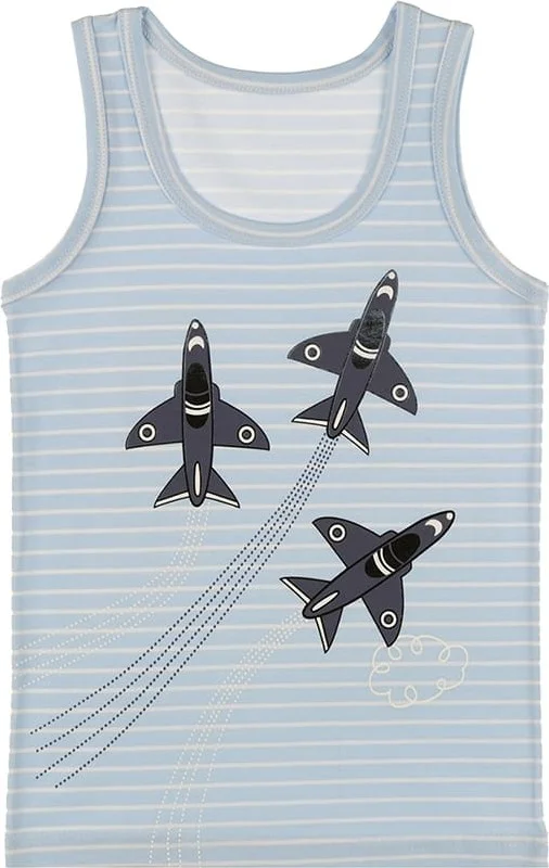 Donella 5-pack Color Aircraft Printed Boy Undershirt - 771147SU