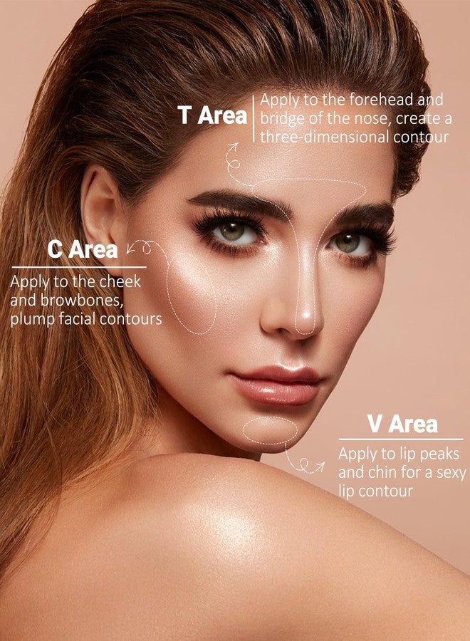 Erinde Shimmer Face Highlighter Makeup Powder, Cream to Powder Glow Finish, Lightweight & Healthy Radiance, Long Lasting Luminous Face Body Highlighter Makeup, 01 Pearlescent Moon - Image 5