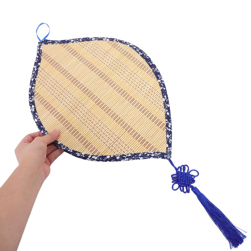 2pcs Leaf Shape Mat Wall Hanging Decor Sushi Rolling Mat With Floral Edging Boho Wall Hanging Pendant For Home Office Garden Teahouse - Image 4