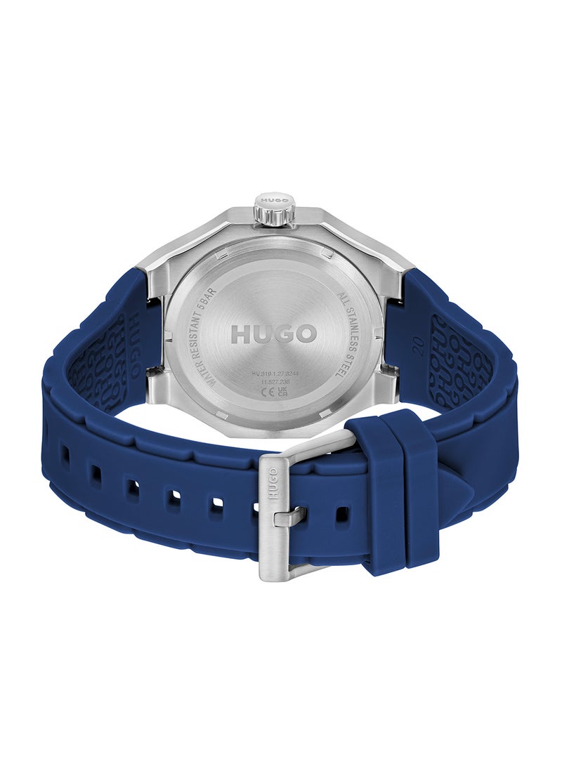 HUGO BOSS ROUND ANALOG MEN'S BLUE CASE WATCH - 1530375 - Image 2