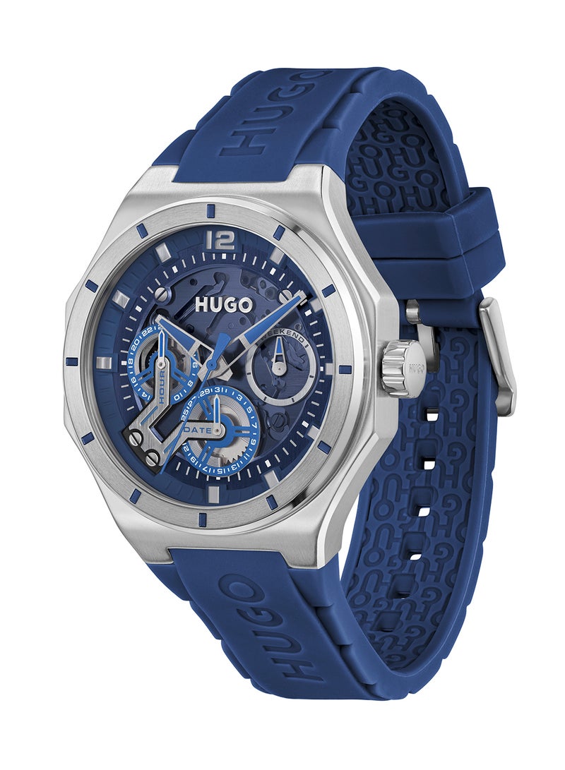 HUGO BOSS ROUND ANALOG MEN'S BLUE CASE WATCH - 1530375 - Image 1