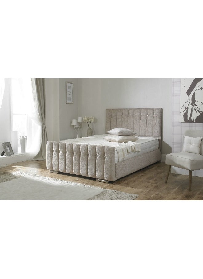 Havana Beds And Upholstery Diana Luxury Handmade Double Bed (Suitable Mattress Fit :140 Cm X 190 Cm) 