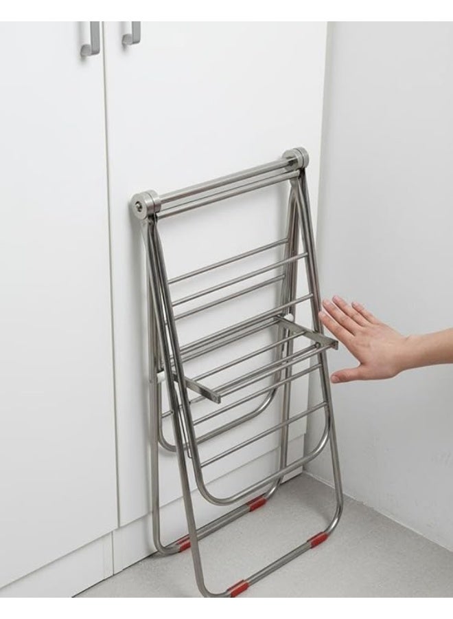 Spaceshoop Silver foldable stainless steel Clothes Drying Rack and Space Saving Indoor or Outdoor Laundry Rack - Image 5