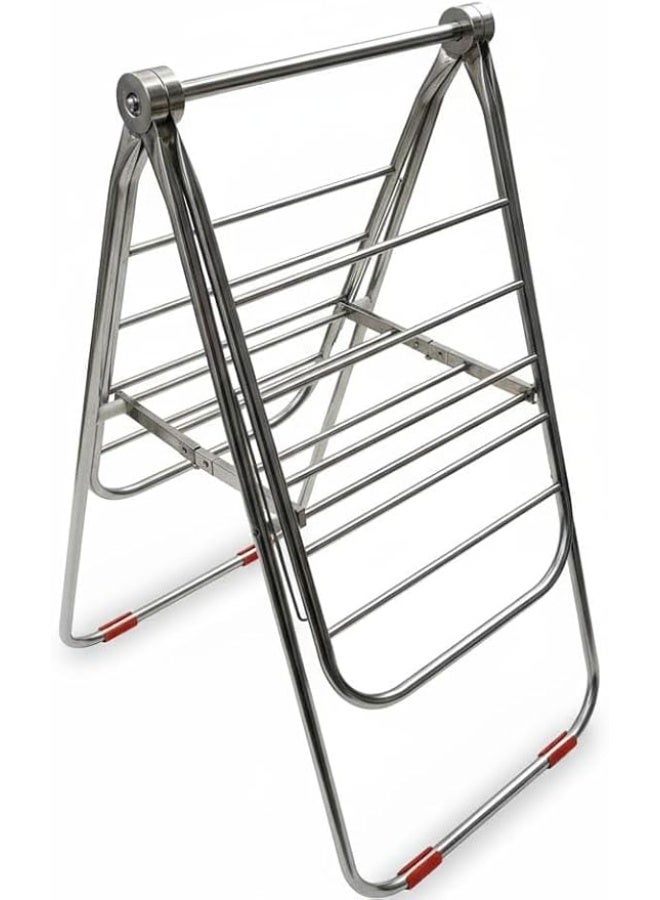 Spaceshoop Silver foldable stainless steel Clothes Drying Rack and Space Saving Indoor or Outdoor Laundry Rack - Image 3