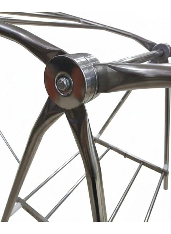 Spaceshoop Silver foldable stainless steel Clothes Drying Rack and Space Saving Indoor or Outdoor Laundry Rack - Image 4