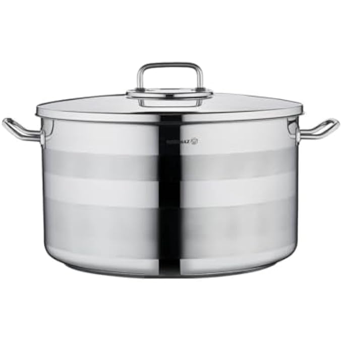 Korkmaz Astra2 Casserole 28X16 Cm  95 L  Sandwich Bottom Induction Base TriPly Bottom Satinless Steel Pot  Dishwasher Safe Stock Pot  Ka2027 - Image 3